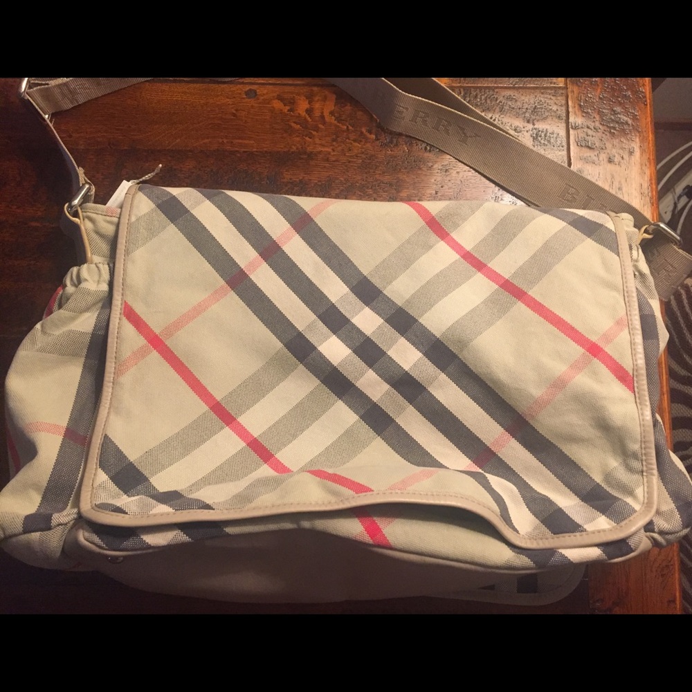 Authentic Burberry messenger diaper bag-with tag